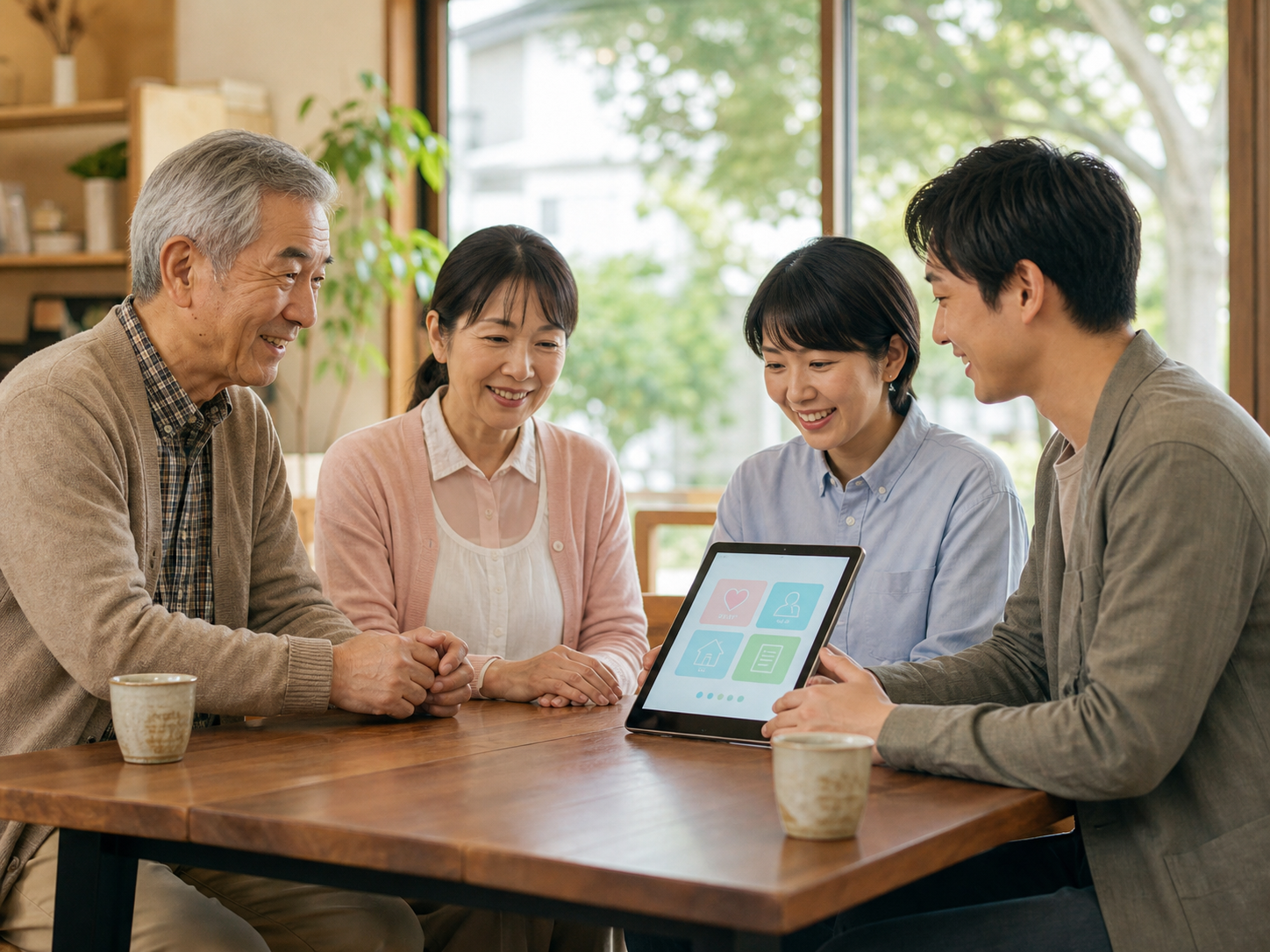 地域の生活支援について住民と話す事業者